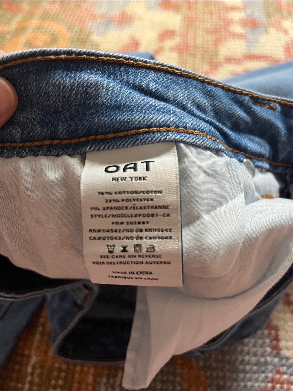 Oat Straight Leg High Rise Jeans Size 10/30 Denim Classic Fit - Picture 5 of 6